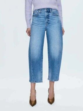 Pistola Eli Barrel Jeans 29 Rhythm Vintage High Rise Arched Cropped NWT